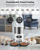 Dispensador Automático De Alimentos Para Mascotas Inteligente Con APP Timer Dual Acero Inoxidable Alimentación Remota Adecuado Para Gatos Y Perros - details 5