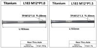 HEPPE Eje De Bicicleta De Titanio Para MTB Y Carretera Ultra Ligero Compatible Con Eje Transversal 12x142 12x148 Para Rueda Trasera Y Horquilla 12x100 12x110 - details 4