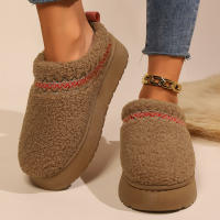 Nuevos Zapatos De Lana Para Mujer 2024 Botas De Nieve De Plataforma Calientes Botillas Antideslizantes Para Exteriores Zapatos Con Lantejuela De Nubuck Suela De TPU Adecuados Para Invierno - details 5