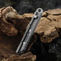 Cuchillo De Push Mini De Aleación De Titanio Utilidad Multiusos Para Desempaquetar Y Cortar Papel Herramienta Portátil De Exterior Con Cadena De Llaves - details 7