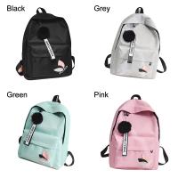 Mochila Grande Con Estampado De Hojas Portátil Para Mujer Bolsa De Hombro Con Cremallera Estilo Simple Estudiante Escuela - details 1