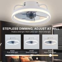 Ventiladores de techo con Control remoto y luz, lámpara LED, ventiladores de techo silenciosos inteligentes para decoración de dormitorio y sala de estar, lámpara de techo - details 0