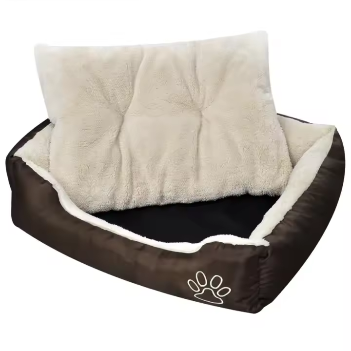 Acolchada XL Cama de Perro Caliente con Almohada - 1