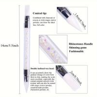 Doble Punta De Silicona Para Arte De Uñas Y Manicura Con Espejo Y Polvo De Brillo Herramientas De Pintura De Puntos Para Uñas - details 3