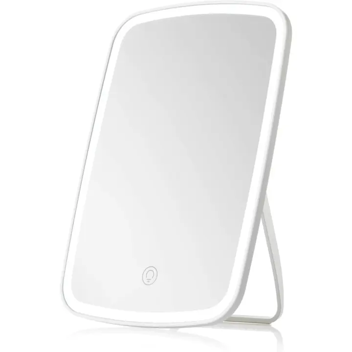 Espejo de maquillaje Pantalla táctil Espejo iluminado con brillo LED Ajustable Portátil USB Recargable - 1