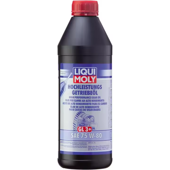 LIQUI MOLY Aceite de alto rendimiento para el cambio (GL3+) SAE 75W-80 | 1 L | Aceite de engranajes | Aceite hidráulico | 4427 - 1