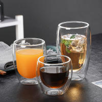 6PCS Taza De Café De Vidrio Borosilicato De Doble Capa De 80ml Insulada Para Leche Y Té Uso Doméstico Y Restaurante Regalo - details 6