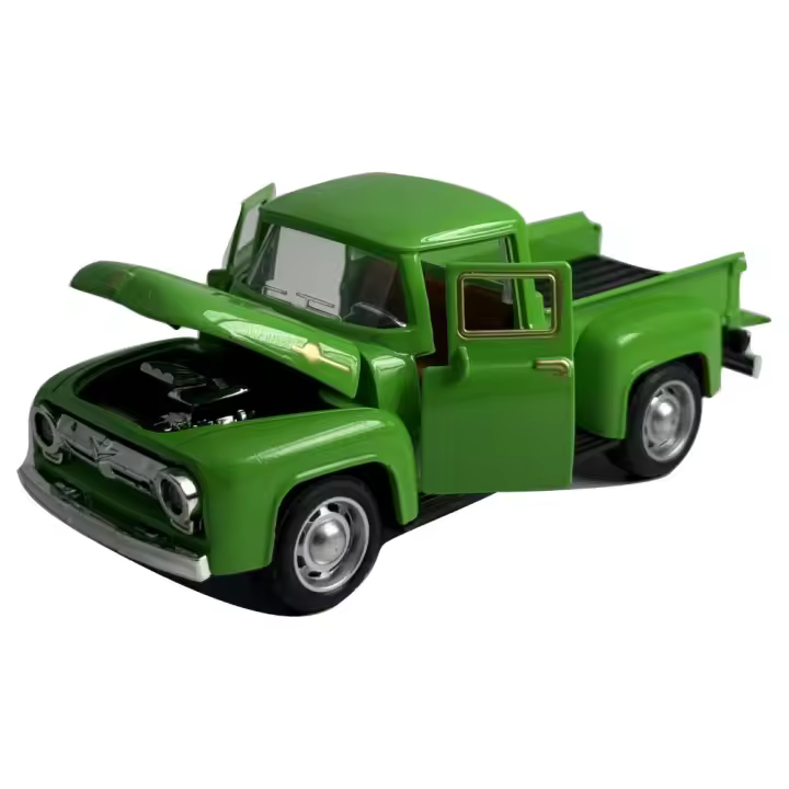 Modelo De Camión Rojo En Metal 1/32 Miniatura De Coche De Acción Con Devolución Al Retroceso Para Colección Decorativa Juguete Para Niños Y Niñas Regalo De Navidad Y Año Nuevo - 1