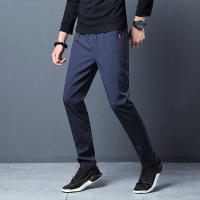 Pantalones Casuales Para Hombre Verano Seda De Hielo Secado Rápido Ajustados Estilo Coreano Deportivos Rectos Pantalones Largos - details 2
