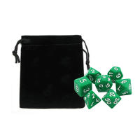 Juego De Dados DND 7 Piezas Con Bolsa De Velours Accesorios Coloridos Para Juegos De Mesa DnD RPG Incluye D4 D6 D8 D10 D10% D12 D20 - details 6