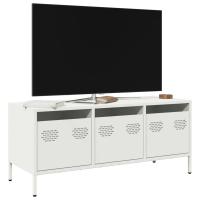 vidaXL Mueble para TV acero laminado en frío 101,5x39x43,5 cm en color Blanco/Rosa/Amarillo mostaza y más | almacenamiento funcional diseño moderno para baño dormitorio sala - details 0