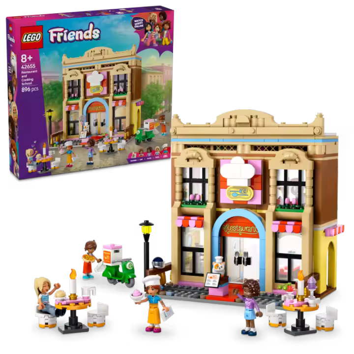 LEGO Friends 42655 Restaurante y Escuela de Cocina contiene 896 piezas - edad 8+ años 25L42655 - 1