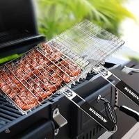 Cesta de Barbacoa Plegable de 1pc para Camping al Aire Libre Cesta de Grill Accesorios para BBQ Ideal para Pescado Camarones Verduras Regalo para Padre Esposo Hombres - details 1