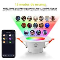 Luz De Tubo Inteligente Bluetooth Graffiti RGB Con Control APP Iluminación Interior De Techo Ajustable 85-265v LED Downlights - details 9