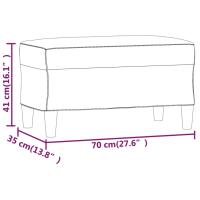 vidaXL Banco de cuero sintético negro 70x35x41 cm - details 6