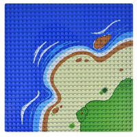 Baseplate De Playa Y Isla Compatible Con Bloques De Construcción Supfy Para Niños Regalo De Navidad Tamaño 32x32 Dots - details 4