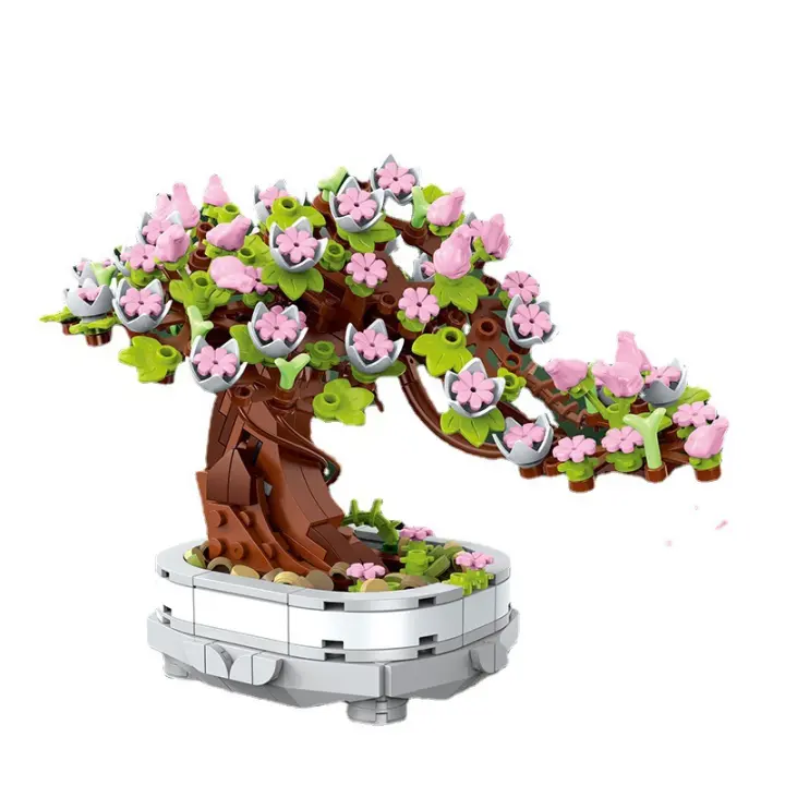Bloques De Construcción Bonsái 462PCS Árbol De Cerezo En Maceta DIY Regalos Para Decoración Del Hogar Juguete Creativo Para Niños De 6 a 12 Años - 1