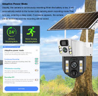 Cámara Solar 4G Con Doble Lente Y Visión Nocturna HD 8MP IP CCTV Vigilancia PTZ Detección De Humano Alarma Impermeable - details 19