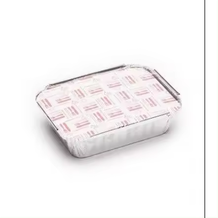 Envase rectangular de aluminio con tapa de cartón para alimentos - 475cc/590cc/890cc - 100 unidades - 1