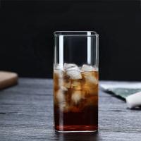 Vaso De Leche Para Té De Vidrio Borosilicato Transparente Cuadrado Eco-amigable Para Bebidas Frías Y Calientes 250/350/450ML - details 5