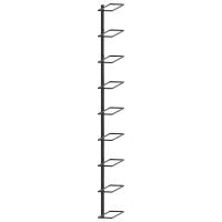 vidaXL Botellero de pared para 9 botellas hierro negro - details 2
