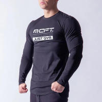 Camiseta De Algodón Para Hombres Con Manga Larga Para Fitness Running Y Entrenamiento En El Gimnasio Transpirable Para Otoño E Invierno - details 4