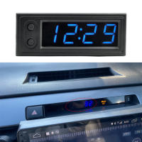Reloj Digital LED Para Coche 3 En 1 Con Medidor De Voltaje Y Temperatura Accesorio Electrónico Luminoso Para Automóviles - details 3
