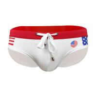 Bragas De Natación Para Hombre Briefs De Playa Deporte Acuático Estilo Sexy Con Palabras De La Bandera Y Copa Word Cup Material Poliéster Y Spandex - details 2