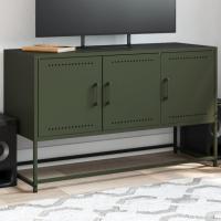 vidaXL Mueble para TV de acero 100,5x39x60,5 cm en color Negro/Blanco/Antracita y más | almacenamiento funcional diseño moderno para baño dormitorio sala - details 5
