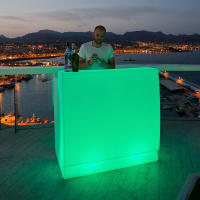 Newgarden - SICILIA 120 cm Barra de Bar Doble Altura para Hotel, Restaurante, Beach Club o Piscina con o sin Luz LED por Cable y Carga Solar o Batería y Muy Resistente para Exterior e Interior. Varios Acabados. Hecha de Polietileno en España - details 0