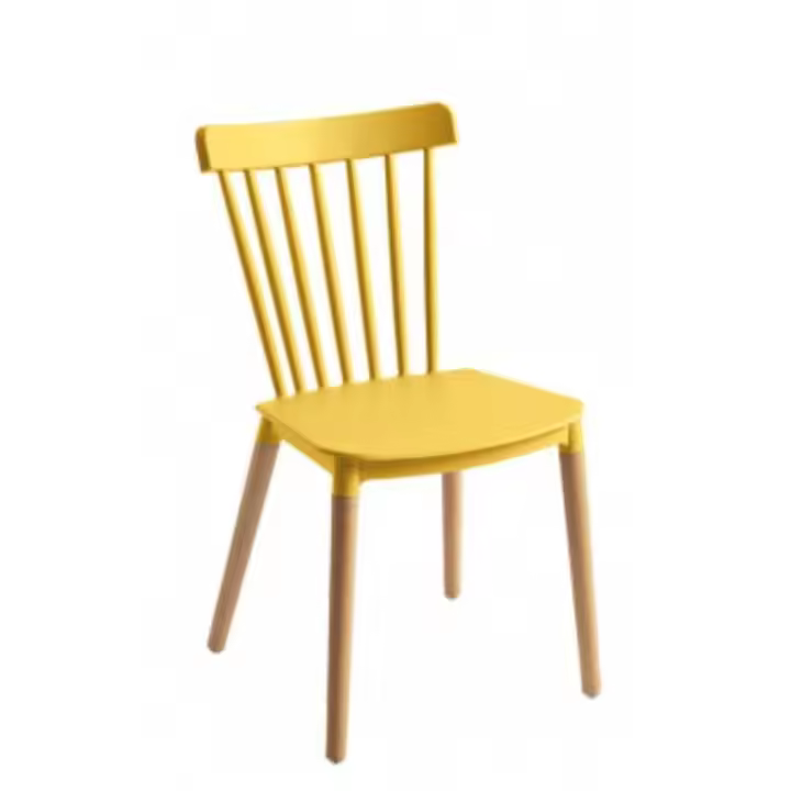 ORION91 Silla ALCIONE Color Amarillo Patas Haya 83x48x52,5cm Comedor Oficina Salón Teletrabajo Cocina - SpazioLuzio - 1