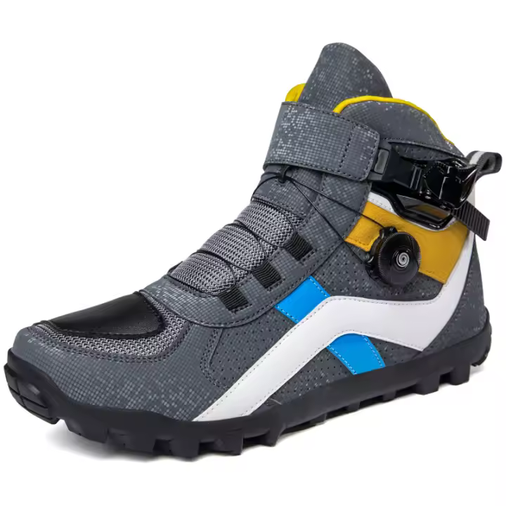 Botas De Motocicleta Ultrafinas Transpirables Antideslizantes Para Ciclismo Y Turismo Con Protección De Tornillo Material De Cuero Y Spandex - 1