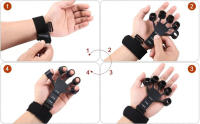 Entrenador De Agarre Para Dedos Con 6 Niveles De Resistencia Ejercitador De Mano Y Muñeca Herramienta De Relajación Muscular Unisex - details 6