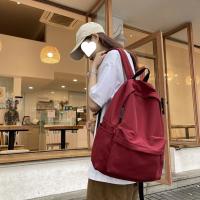 Mochila Versátil De Nylon Gran Capacidad Negro Gris Rojo Blanco Impermeable Lavable Para Estudiantes Computadora Unisex - details 3