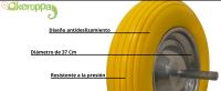Rueda Neumática para Carretilla, 20 mm, Con Llanta Metálica, Amarillo, Keroppa - details 1