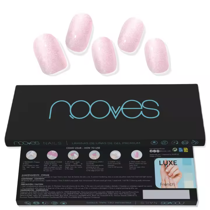 NOOVES NAILS Láminas de Uñas de Gel Precurado Premium - Magical - Transparente  Tiras De Uñas De Gel Semicurado Pegatinas Uñas Semipermanente en Gel Gel Nail stickers Uñas de gel Pegatinas - 1