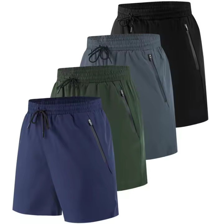 Shorts Deportivos Para Hombre Quick-Drying Ligeros Para Gimnasio Baloncesto Y Correr Con Elasticidad Talla Verdadera - 1