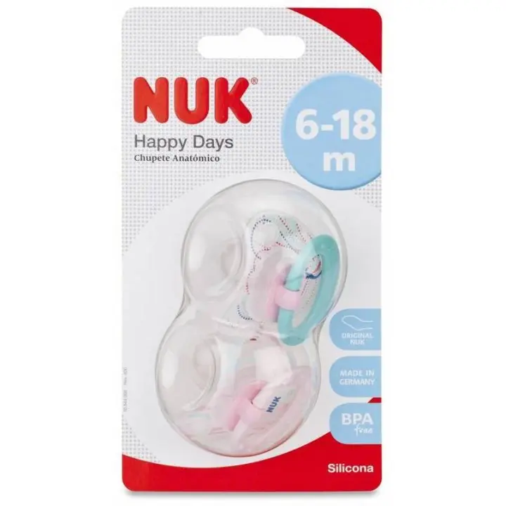 Nuk Chupete Classic Silicona 6-18 Meses, 2 Unidades - 1