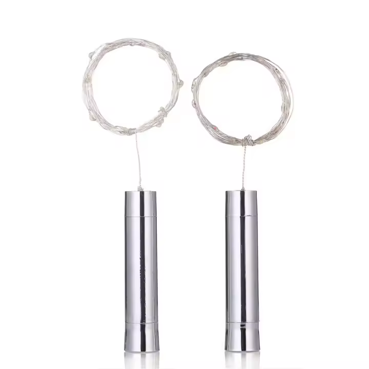Cork LED Para Botella De Vino Con Luz Estelar De Cadena De Luz De Festivales Y Navidad Alimentada Por Batería Con Cable De Cobre Luz Nocturna - 1