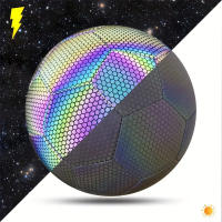 Balón De Fútbol Reflectante Tamaño 5 Colorido Y Luminoso Para Uso Interior Y Exterior 1 Pieza - details 2