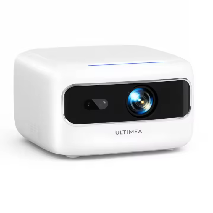 ULTIMEA Apollo P10 Proyector portátil, 300 ANSI, decodificación 1080P, 720P nativo, WiFi de 2.4GHz/5GHz, enfoque eléctrico, corrección de distorsión, compatible con laptops, Switch, Android/iOS/Windows/Mac Duplicación de pantalla - 1