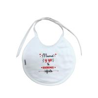 Body , Babero ó Pack de Body+Babero para bebé con frase : " Mamá y Yo Te Queremos Infinito " REGALO BEBES REGALO PAPÁS Papá Madre - details 2
