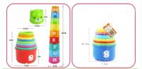 Juego De Juguetes Educativos Para Bebés 9PCS Torre De Bloques Plegable De Oso Arcoíris Alfabeto Y Números Regalo Para Niños - details 4