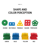 Juego De Bloques De Construcción Geométricos Montessori Para Niños Caja De Ensamblaje De Formas Educativo De Madera Sin Baterías Adecuado Para Edad 14+ - details 2