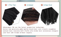 Cabello Sintético Marley Para Tejido En Afro Kinky Largo Y Enredado Extensiones De Fibra Kanekalon Para Tejido De Cabello Negro - details 1