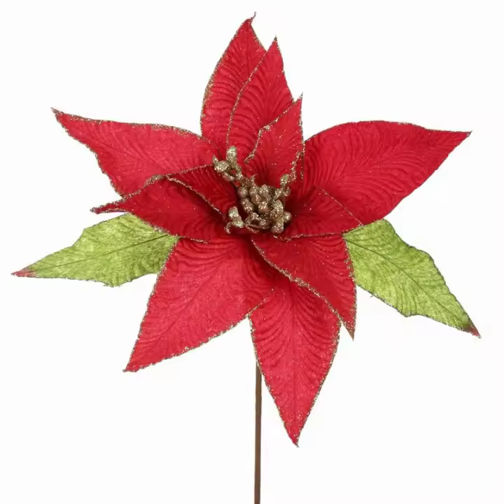 Gerimport Poinsettia Color Rojo Decoración de Navidad 50 X 50 X 40 Cm - 1
