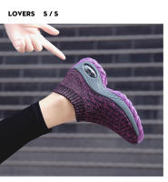Zapatillas Deportivas Casuales Para Mujer 2024 Suela Gruesa Con Almohadilla Aire Tacón Inclinado Zapatos De Moda Para Mamá Zapatos Transpirables Y Elevados - details 6