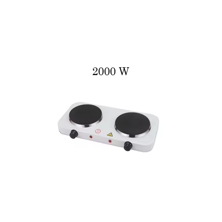 SPARK- COCINA ELÉCTRICA 2000W. CON 2 PLACAS. CONTROL DE TEMPERATURA. LUZ INDICADOR ENCENDIDO. USO DOMÉSTICO O CAMPING. - 1