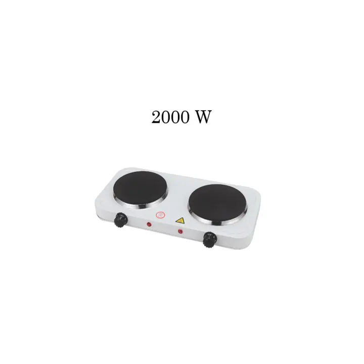 SPARK- COCINA ELÉCTRICA 2000W. CON 2 PLACAS. CONTROL DE TEMPERATURA. LUZ INDICADOR ENCENDIDO. USO DOMÉSTICO O CAMPING. - 1