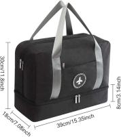 Bolsa de Lona, Bolsa de viaje para pasar la noche, Bolsa de separación Seca y húmeda, Bolso de Mano para Fin de Semana, bolsa de mano deportiva para fitness y natacion para helbres y mujeres - details 1